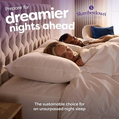 Slumberdown 100% British Wool Pillow 1 Pack - Naturally Cooling & Moisture-Wicking for Hot Sleepers, Luxury Back & Side Sleeper Pillow - Hypoallergenic Cotton Cover, UK-Made (48 x 74cm) — view 5