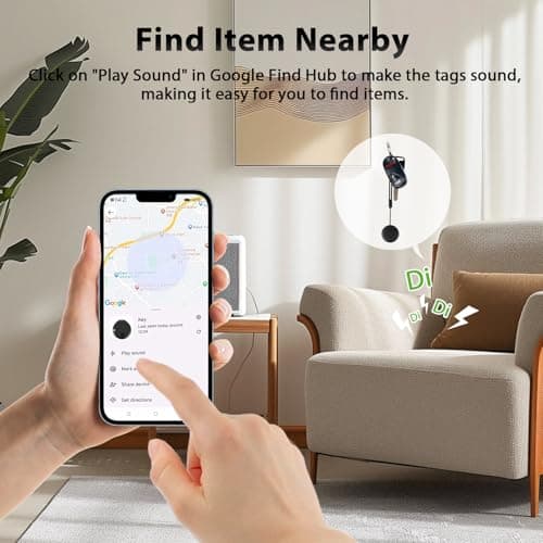 Android Air Tracker Tag 2 Pack, Item Finder Compatible with Google Find Hub — view 4