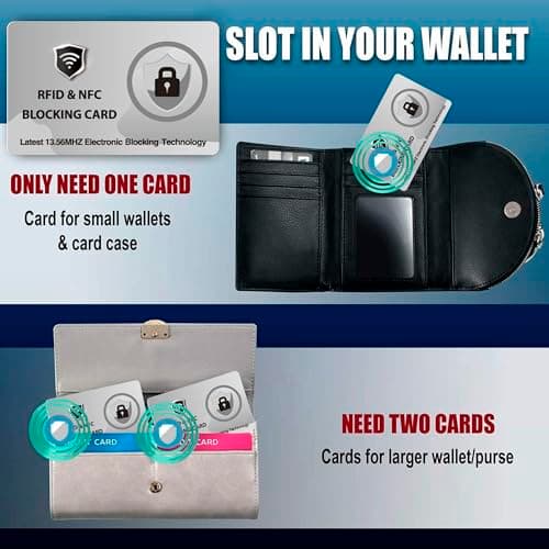DevTech IT RFID Blocking Cards, 5 Pack Contactless/NFC Bank Card Protectors for Wallets and Purses, Silver Finish — view 5