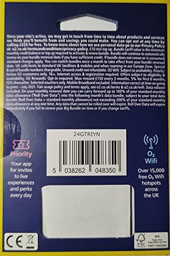 O2 sim Card Big Bundle Unlimited texts, Unlimited Minutes — view 4