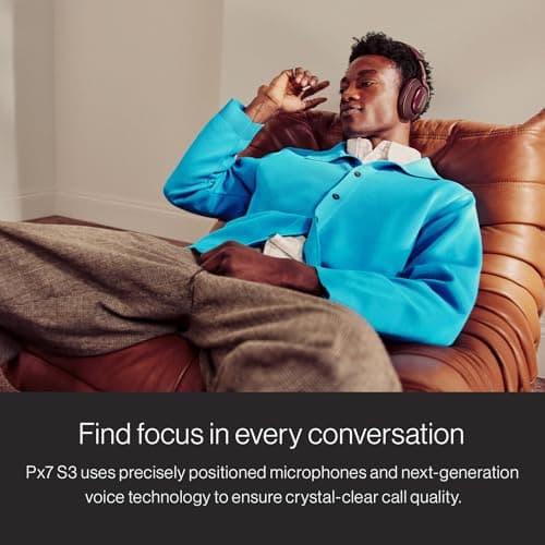 Bowers & Wilkins Px7 S3 Wireless Headphones - Vintage Maroon — view 4