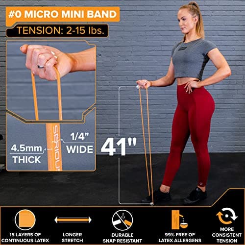 Serious Steel Fitness Resistance Band, Orange, 2-15 lbs, 41 Inch, Pull Up, Strength Training, Assistance with Pull-ups, Resistance Training, Sports-specific Training — view 6