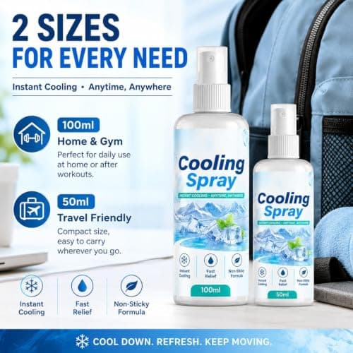 Cooling Spray for Hot Weather Portable Long-Lasting Lightweight Refreshing — view 5