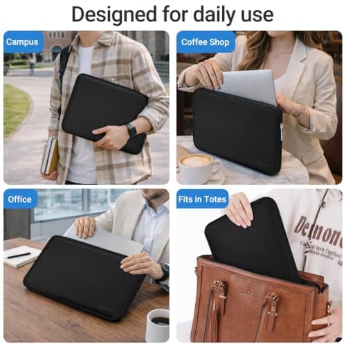 MOSISO 13.3 inch Laptop Case Neoprene Sleeve with Small Bag,Black — view 6