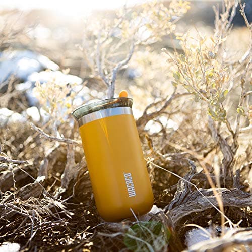 WACACO Octaroma Lungo Vacuum Insulated Coffee Mug, Double-Wall Stainless Steel Travel Tumbler with Drinking Lid, 10 fl oz(300ml), M Size, Yellow — view 6
