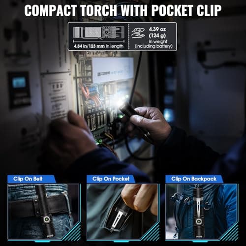 Banral Rechargeable Small Powerful Torch, Pocket Mini LED Torches — view 2
