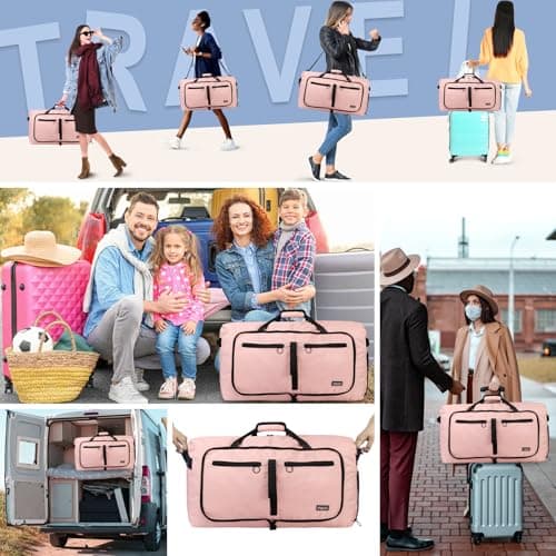 Fmeida 65L Foldable Travel Duffle Bag Waterproof Holdall Luggage Bags — view 2
