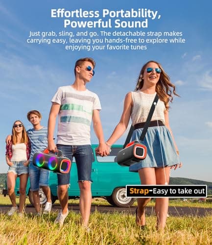 Portable Bluetooth Speaker Wireless 140W Peak Loud Sound Bass Boost Outdoor — view 5
