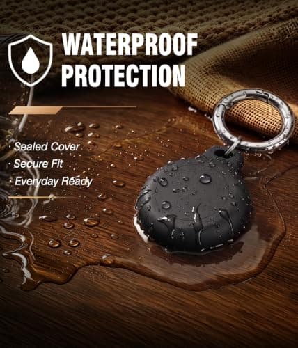 Tecolu for AirTag Holder Keyring, IPX8 Waterproof Case for AirTag 2nd/1st — view 3