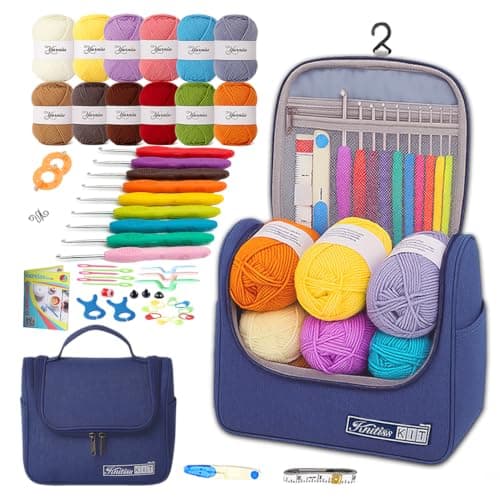 Knitiss Crochet Kits for Beginners Adults, All in One Crochet Starter Kit