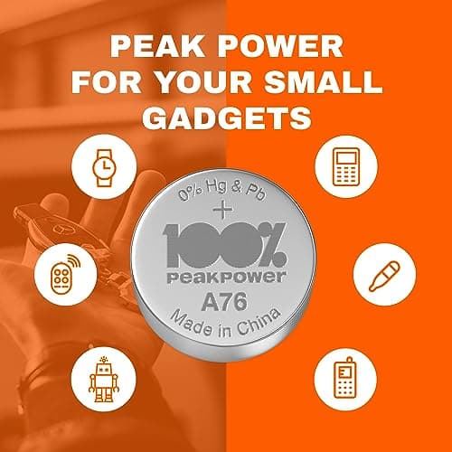 100PP LR44 Batteries 20 Pack | AG13 A76 1.5V for Watches & Toys — view 3