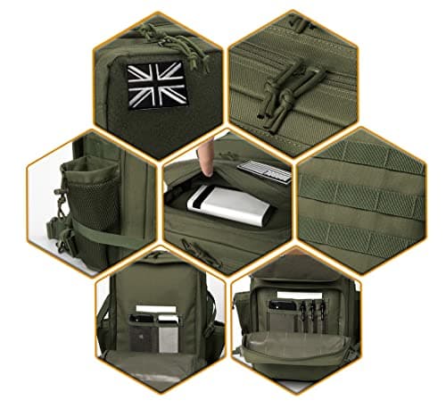 QT&QY Military Tactical Backpacks For Men Army Molle Daypack 25L/35L/45L Lage 3 Day Bug Out Bag Camping Hiking Rucksack With Bottle Holder — view 5