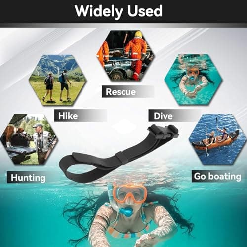 equlup Diving Knife Straps, 66cm/26in Quick Release Rubber Knife Belt Lightweight Universal Scuba Diving Fins Straps for Freediving, Snorkeling, Hunting, Camping — view 6