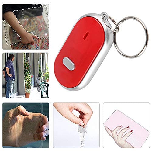 Leapiture Whistle Key Finder, Voice Controlled Item Locator, Anti Lost Device for Phone, Key Chain, Wallet, Luggage (Red) — view 2