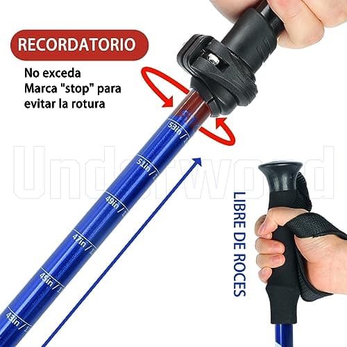 2-Pack Walking Sticks for Women and Men,Telescopic Trekking Pole for Hiking — view 3