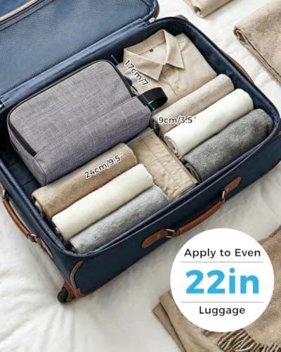 WANDF Waterproof Nylon Travel Toiletry Bag, Lightweight Portable Wash Bag Dopp Kit, Multifunctional Cosmetic Organizer Bag for Men & Women — view 6