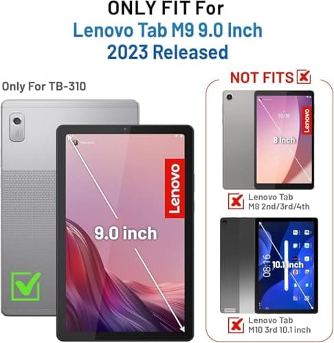 vsedkxis Case for Lenovo Tab M9 Cover 9.0 inch (TB-310FU,2023 Released),Kids Friendly Foldable Cute Stand Rugged Heavy Duty Protective EVA Cover with Portable Handle (Orange) — view 2