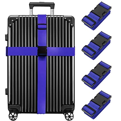 Newthinking Luggage Straps 4 Pack, 3.8x200CM Adjustable Suitcase Straps