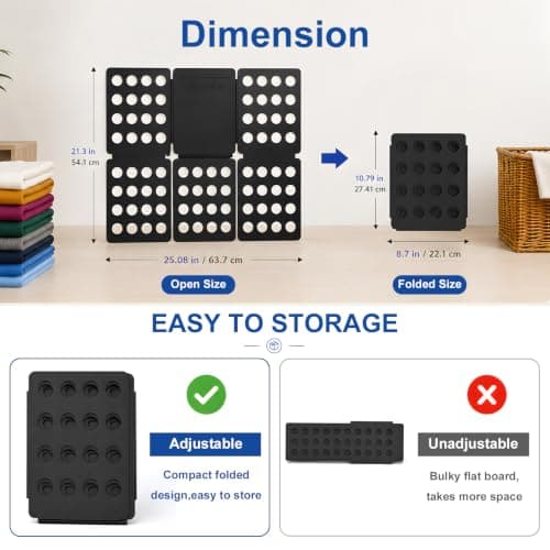 BoxLegend T Shirt Folder Board Clothes Folder, Black — view 2