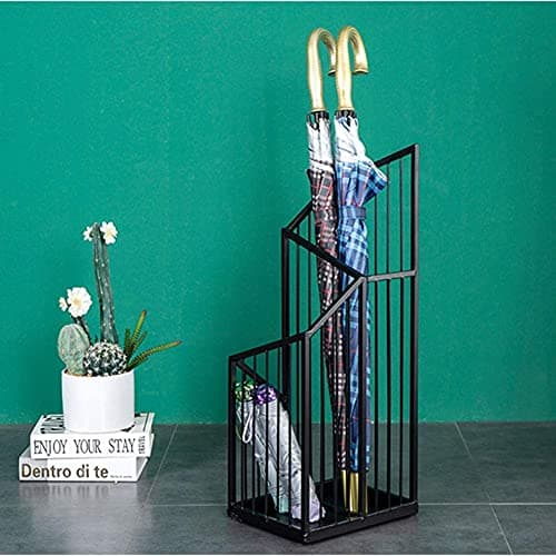 Umbrella Stand Rack,Umbrella Stand Creative Nordic Wrought Iron,Large Capacity Umbrella Bucket For Home Hotel(Black A) — view 6