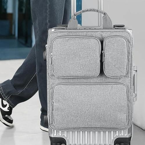 getuse Suitcase Luggage Organizer with Quick Release Hook, Over Suitcase Storage Bag with Pockets, Portable Travel Accessories for Vacation- Gray — view 4