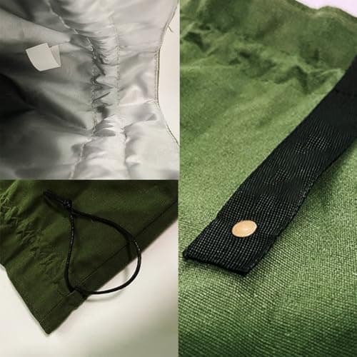 Crabop Cooler Bag Insulated Food Safe Lunch Tote with Drawstring Top for Travel Camping Beach Army Green 21x30cm(Green) — view 4