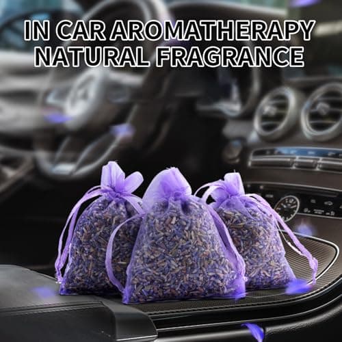 20Pcs Lavender Bags,Empty Drawer Scented Small Sachets Dried Flower Closet Wardrobes Sachet Fresheners Scents Bag to Fill Organza Gauze Spice Herbs Purple Sache,for Wardrobe Closets Car Bathrooms — view 5