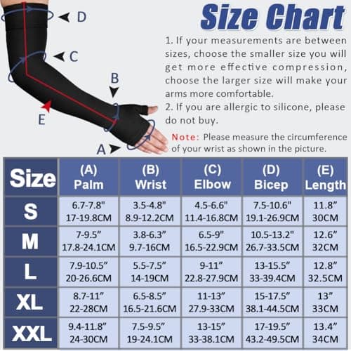 Beister 20-30 mmHg Compression Arm Sleeve with Thumb Support for Women Men — view 2
