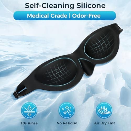 Zugzwang Moisture Chamber Glasses for Dry Eyes, Silicone Moisture Goggles for Sleeping, Soft Sleep Mask Sleep Glasses for Women Men (1) — view 5