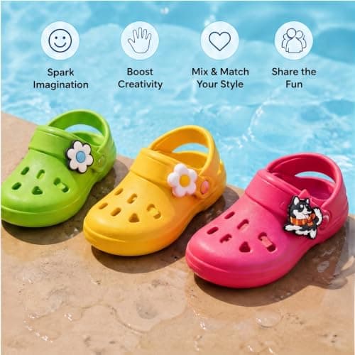 Sandal Charms for Girls, Designed for Ten Little Splash Sandals, 12 Pack — view 6