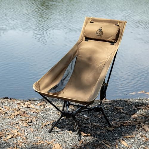 OneTigris Tigerblade High Back Camping Chair with Pillow Design, Comfortable Widened Seat Folding Chair — view 2