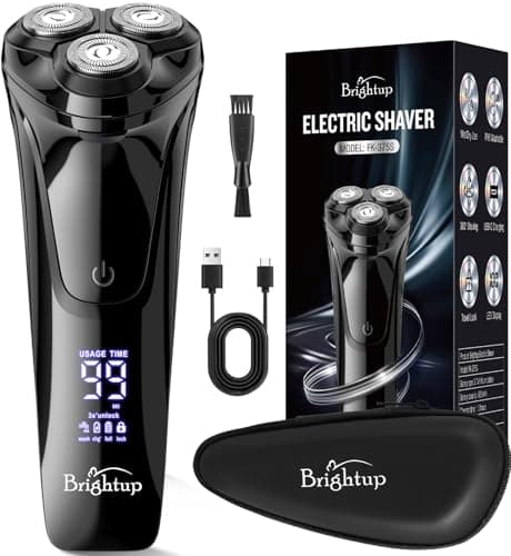 Brightup Electric Razor for Men with 4D Floating Head, IPX6 Waterproof