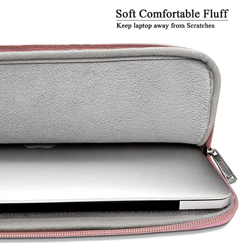 TECOOL 14 Inch Laptop Sleeve Protective Laptop Case 14 inch,Pink — view 5