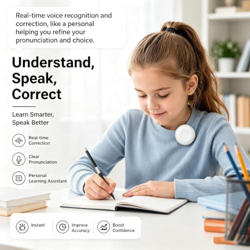 Smart Wearable Translator, AI Voice Device Real‑Time Translation，WhiteA — view 5