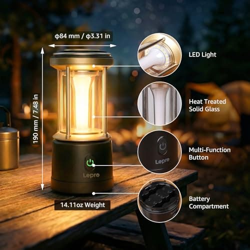 Lepro Camping Lantern, 1100 Lumen Camping Light Battery Powered, Dimmable — view 5