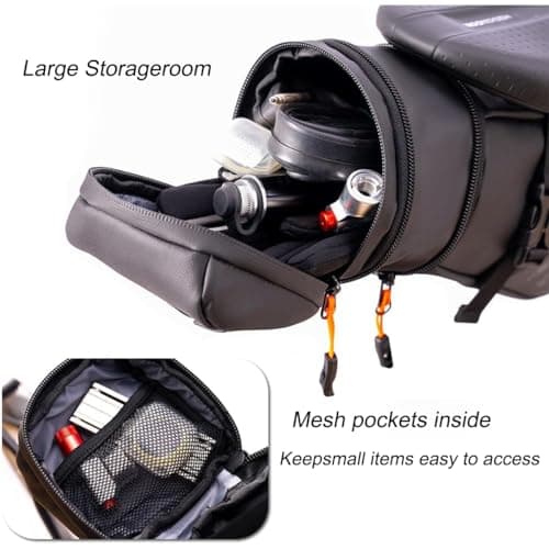 CCKOLE Bicycle Saddle Bag with Reflective, Waterproof, Expandable Large Capacity for Bike Storage, 24031001-2 — view 5
