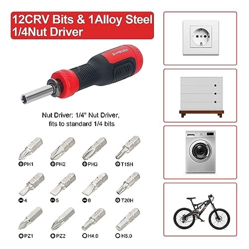 SHARDEN Multi Screwdriver Extendable All in One Screw Driver with 12 Bits — view 3