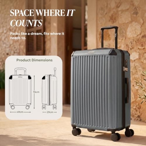 LUGG Sky Rover 28 Inch Suitcase Hard Shell Luggage, Strong & Lightweight with Secure TSA Lock, Smooth 360° Wheels, Internal Pockets - Airline Approved - 76x49x29cm - 5 Year Warranty — view 4