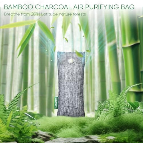 Innmily Bamboo Charcoal Air Purifying Bags, 6 Pack Natural Shoe Odor Eliminator, Sneaker Deodorizer and Moisture Absorbers for Clean Footwear, Shoe Odor Remover — view 2