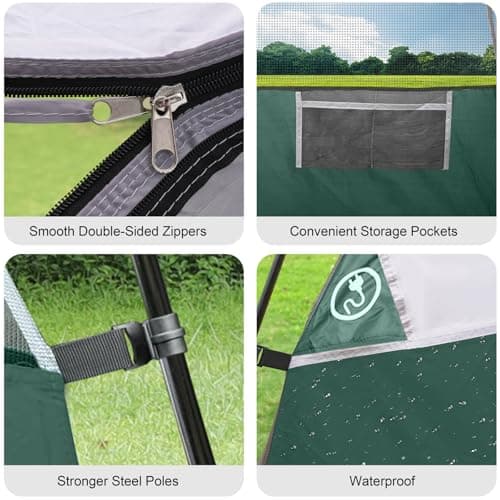CAMPROS CP Large Family Tent for 6 People, Spacious Waterproof Camping Tent with 182 cm Standing Height, Easy Setup Dome Tent with Separate Living Space & Mesh Ventilation for Family Camping Holidays — view 4
