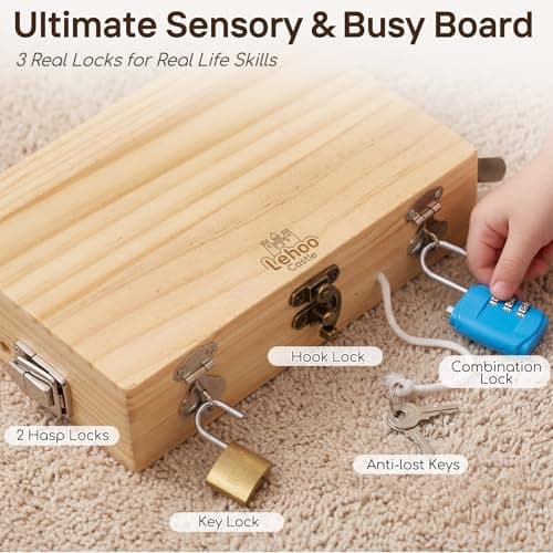 Lehoo Castle Montessori Toys for 3 4 5 Year Olds, Wooden Screwdriver Board — view 4