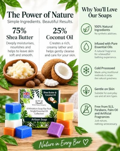 Artisan Mini Soap Bar Pack, 8 Handmade Soaps (8 x 15g) — view 4