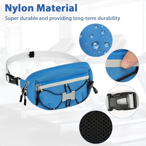 AOOHA Bum Bag Fanny Pack,Waist Bag,with Adjustable Belt,with Multi Pockets,with RFID Blocking Anti-Theft,for Travel Hiking Camping Cycling — view 4