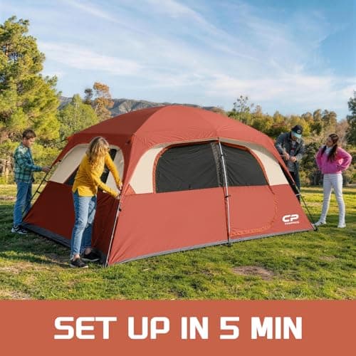 CAMPROS CP 4-6 Person Tent, Waterproof Family Camping Tent with Rain Cover — view 4