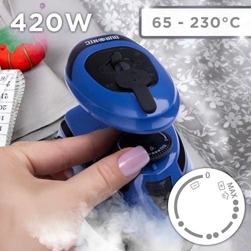 Duronic Travel Steam Iron SI4 BB Portable Steam Irons with Dual Voltage Lightweight Electric Mini Iron with Ceramic Plate 420W Compact Iron for Travelling Sewing & Holidays — view 3