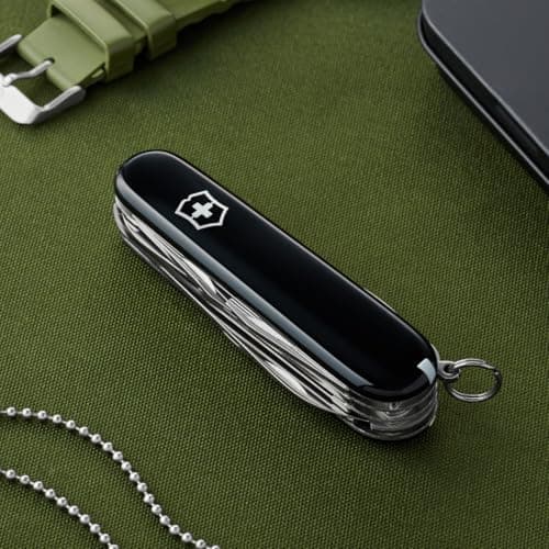 Victorinox Huntsman Swiss Army Knife - 15 Function Pocket Knife - Black — view 2