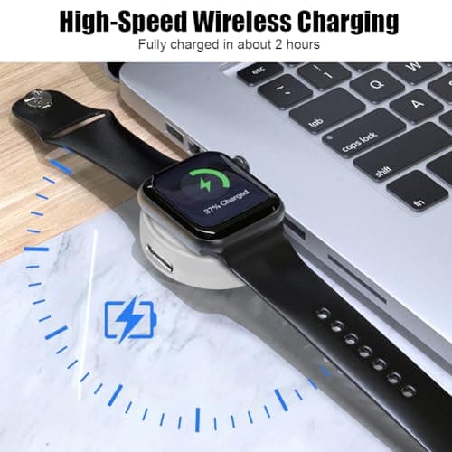 Flintronic USB Charger for Apple Watch, Wireless Charger Portable USB Charger for iWatch, USB-A & USB-C Magnetic iWatch Charger, Travel Cordless Charger for Apple Watch10/9/8/7/6/5/4/3/2/SE 2/Ultra 2 — view 4