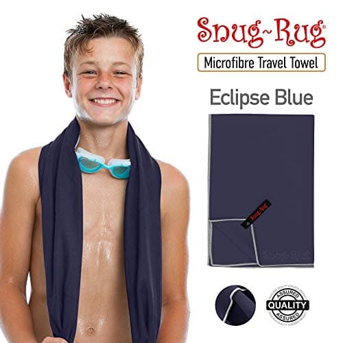 Snug Rug Microfibre Beach Towel Large 80 x 160cm – Super Absorbent Quick Drying Lightweight Sand Proof Beach Towels Eclipse Blue — view 4