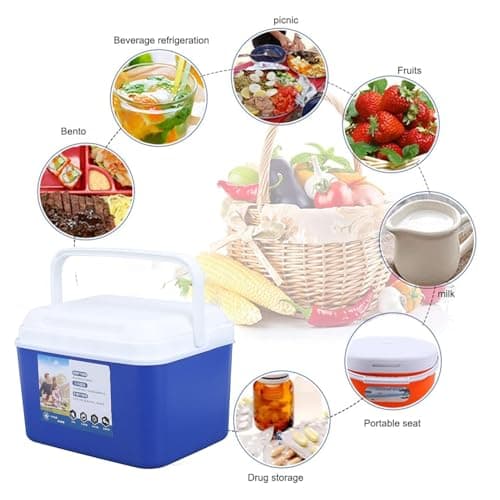 Phefop 5L Portable Insulated Hard Cooler Box for Travel and Outdoor — view 5