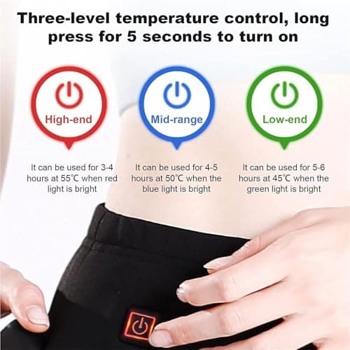 Heated Base Layer Set, Rechargeable Electric Thermal Underwear, Thermal Underwear Long Sleeve Base Layer, Fast Warmth for Cold Weather Outdoor Activities(Black,4XL-4XLarge) — view 5